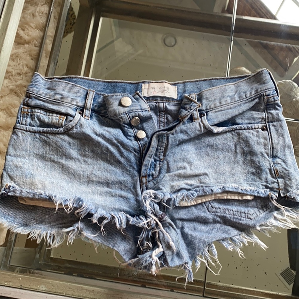 We the Free frayed jean shorts